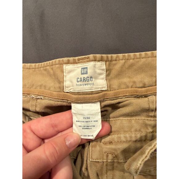 Vintage Gap Heavyweight Cargo Khaki Pants Y2K Skater Double Knee 28” x 30” - Picture 7 of 7